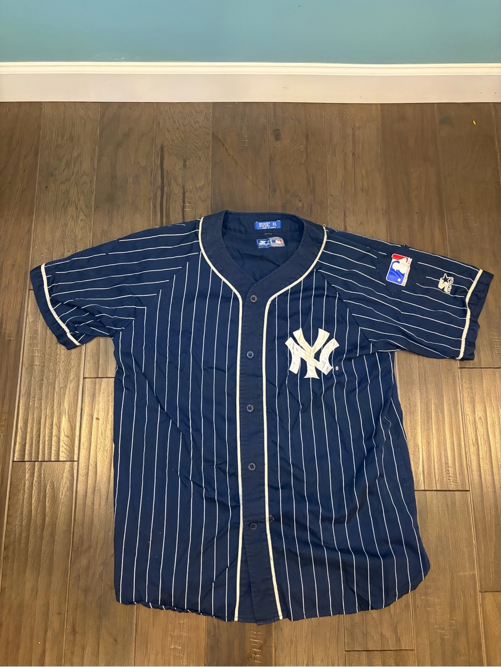 Starter Vintage Rare MLB New York Yankees Men’s Stitch Pinstripe Jersey. Size XL
